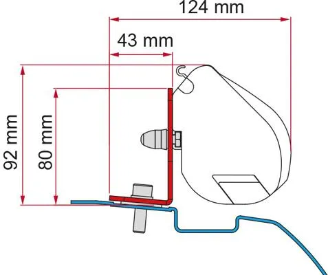 Fiamma F35 Adapter für Nissan NV200/Evalia