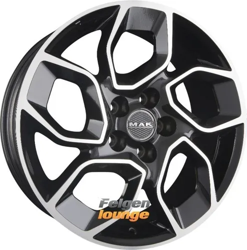 Alufelge Mak Express 7.5X18 5X118 ET 58 Black Mirror - Alufelgen mit elegantem Black Mirror Finish, ideal für sportliche Fahrzeuge und verbesserte Fahrdynamik.