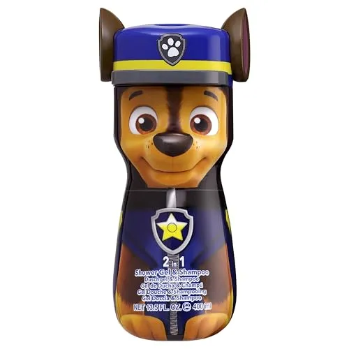 Nickelodeon Paw Patrol Shower Gel and Shampoo 2 in 1 - Duschgel & Shampoo für Kinder, 400 ml, sanfte Reinigung für empfindliche Haut und Haare, entfernt Schmutz ohne Austrocknen und sorgt für ein angenehmes Wascherlebnis.