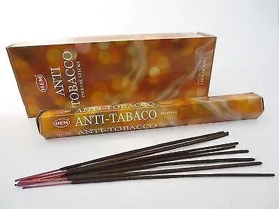 ANTI TOBACCO von HEM BIG PACK 6x 20 RäucherSTÄBCHEN Original Indien Incense