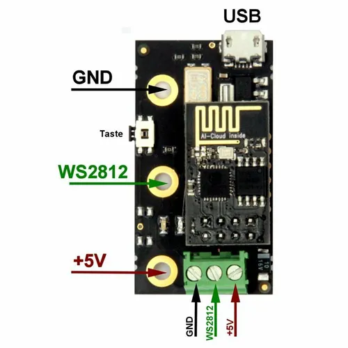 Diamex WLAN LED-Player für WS2812B SK6812 PL9823 Digi-Dot LED