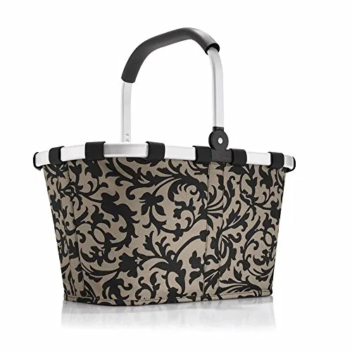 reisenthel carrybag Baroque Taupe – Eleganter und stabiler Einkaufskorb - Einkaufskörbe mit 22 l Volumen und wasserabweisendem Design, ideal für Einkäufe und Picknicks. Praktische Innentasche für Wertgegenstände und klappbarer Griff sorgen für höchsten Komfort.