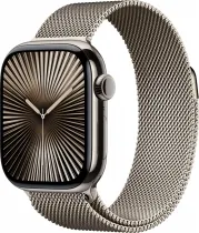 Apple Watch Series 10 GPS + Cellular 42mm - Zubehör für Fitness und Gesundheit, mit hochwertigem Titan-Gehäuse und elegantem Milanese Band für stilvolles Tragen und vielseitige Funktionen.