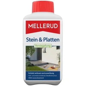 MELLERUD Stein & Platten Versiegelung 500ml - Effektive Versiegelung für Natur- und Kunststeine, bietet schmutz- und wasserabweisenden Langzeitschutz sowie einen seidigen Glanz. Ideal für Innen- und Außenbereiche, Made in Germany.