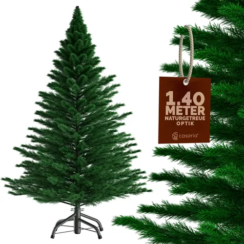 Künstlicher Weihnachtsbaum 140cm mit Spritzgussnadeln - Weihnachtsbaum mit realistischem Aussehen und stabiler Bauweise. Einfacher Aufbau dank Stecksystem und ideal für festliche Dekorationen in jedem Raum.
