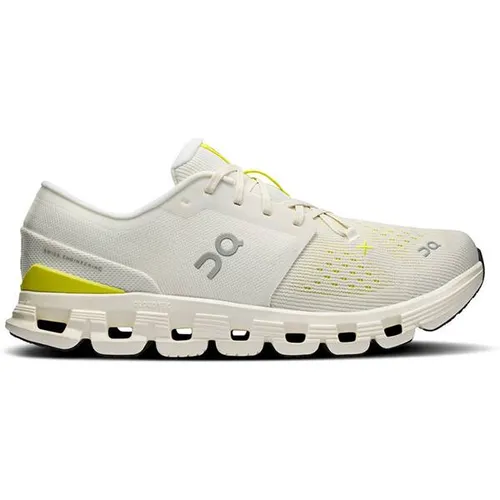 ON Running Herren Cloud X 4 Sneaker - Ivory Lime, 44.5 EU - Laufschuhe mit CloudTec-Technologie für exzellente Dämpfung und Komfort. Technisches Mesh-Obermaterial sorgt für optimale Belüftung und eine perfekte Passform.