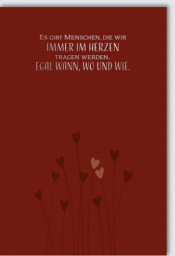 Trauer – Beileid – Kondolenz - Trauerkarte im Format 11,5 x 17 cm mit Umschlag -