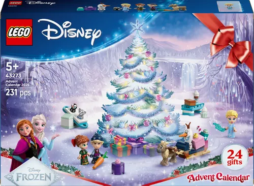 LEGO Disney Princess 43273 Adventskalender 2025 - LEGO Adventskalender für Disney Princess Fans, mit 24 Überraschungen und kreativen Spielmöglichkeiten für die gesamte Adventszeit.