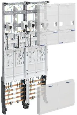 Hager ZK3EH24 Komplettfeld - Sonstige Elektroinstallationsartikel, 4 Zählerplätze und elektronische Haushaltszähler (eHZ) für effiziente Strommessung, ideal für moderne Installationen.