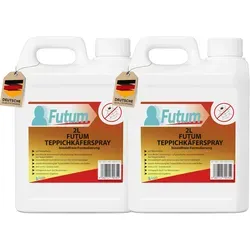FUTUM 2x2L Teppichkäferspray bekämpft Insekten, Eier, Larven, Insektenspray ohne Biozide auf Wasserbasis,  Sofortwirkung ohne Flecken