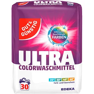 Edeka Ultra Colorwaschmittel 2 kg - Effektives Colorwaschmittel mit Multifleckenlöser-Technologie für strahlende Farben und saubere Wäsche. Ideal für Waschmaschinen geeignet.