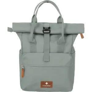 travelite Freizeitrucksack mit Laptopfach - Basic Short Handle Rollup Backpack 11L Mint - Laptop-Rucksack in sportlichem Design, mit vielseitigem Stauraum und atmungsaktiven Gurten für höchsten Tragekomfort.