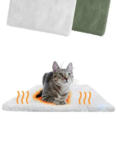 Piupet Selbstheizende Katzendecke 60x45cm - Tierbetten und selbstwärmend - Ideal für Freigänger und ältere Haustiere, speichert und gibt Körperwärme zurück für pure Entspannung.