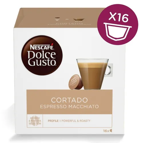 Kapseln Nescafe' Dolce Gusto Cortado Espresso Macchiato Latte Arabica Robusta 16