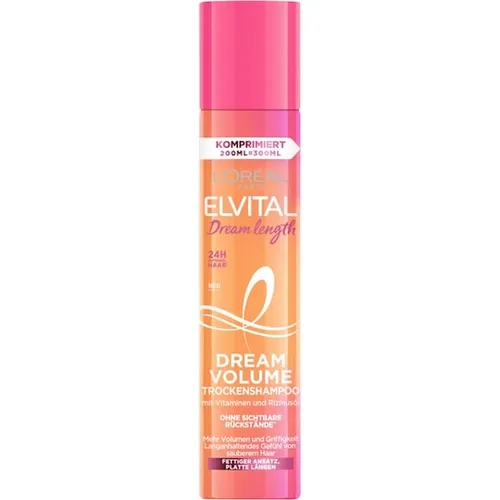 L'Oréal Paris Dream Length Trockenshampoo 200 ml - Shampoo für langes Haar mit luftiger Formel, entfernt schnell fettige Ansätze und verleiht mehr Volumen. Ideal für unterwegs!