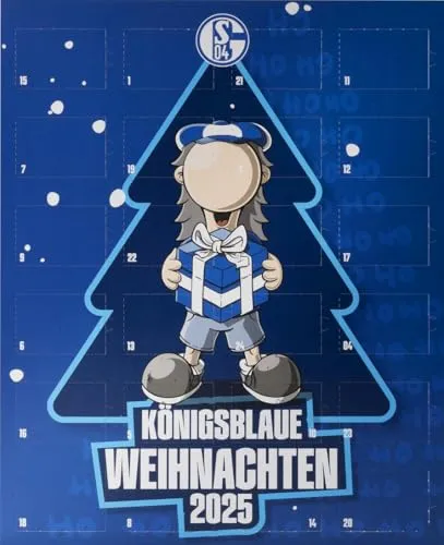 FC Schalke 04 Adventskalender 2024 - Adventskalender im königsblauen Design mit 25 Vollmilch-Talern und Gewinnkarten für tolle Preise wie VIP-Tickets und signierte Trikots. Ideal für Fans!