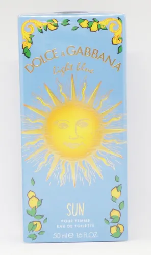 DOLCE & GABBANA LIGHT BLUE SUN POUR FEMME EDT 50 ML - Damen Eau de Toilette, frischer und sonniger Duft, perfekt für den Sommer und unvergessliche Momente.