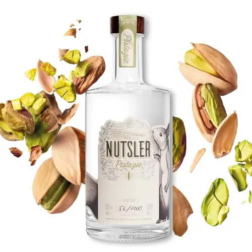 Nutsler Pistazie, Kräftiger & würziger Pistazien Schnaps, 35% vol. (1x 0,5l)