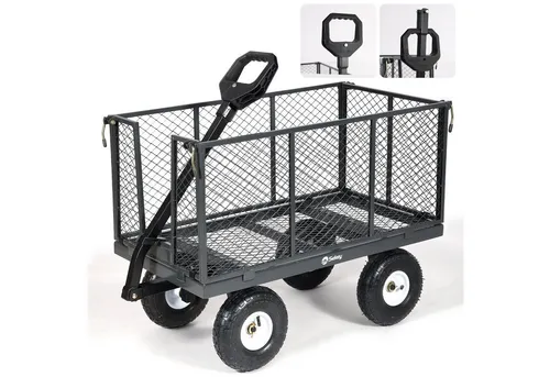 Sekey Bollerwagen 500 KG – Robuster Gartenwagen mit innovativem Klick-Design - Bollerwagen mit 500 KG Tragfähigkeit und abnehmbaren Seitenwänden für vielseitigen Einsatz. Der ergonomische Handgriff und die 10-Zoll-Gummireifen sorgen für Komfort und Stabilität beim Transport.