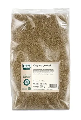 Fuchs Professional Oregano gerebelt 500 g - Gewürzpulver, kontrollierte Qualität vom Anbau bis zum fertigen Produkt - ideal für aromatische Gerichte und gesundheitsbewusste Ernährung.