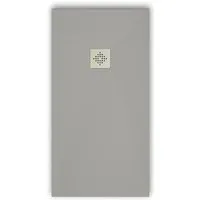 Mirlo Mineralguss Duschwanne Extra Flach Pure Grau 80x80cm - Moderne, extra flache Duschwanne aus hochwertigem Mineralguss. Rutschfeste Oberfläche und individuelle Anpassungsmöglichkeiten machen sie zur perfekten Wahl für stilvolle Badezimmer.