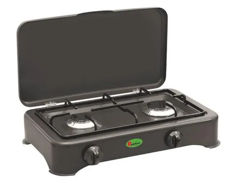 CF Parker 2-flammiger Gaskocher mit Zündsicherung - Campingkocher mit hochwertigem emaillierten Design und sicherer Zündsicherung. Ideal für Outdoor-Küchen und Grillabende.