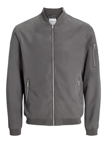 Jack & Jones Blouson JJERUSH BOMBER NOOS - Grau XL - Funktionsjacke mit 3 praktischen Reißverschlusstaschen, ideal für modische Auftritte und schnelle Einsätze. Pflegeleicht und schnell trocknend für jeden Tag.
