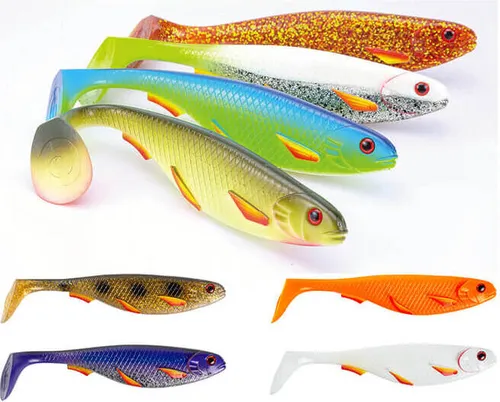 Stroft Predator P-18 Gummifisch 18cm White Fire Fin
