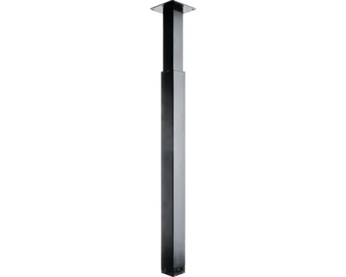Höhenverstellbares Tischbein vierkant 60x60 mm schwarz - Robustes Tischbein für individuelle Höhenanpassung von 700 bis 1100 mm. Ideal für eine flexible Tischgestaltung in modernen Wohnräumen. Hohe Stabilität bis 80 kg sorgt für optimale Nutzung.