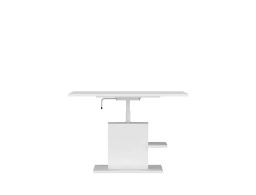 Meble Wójcik Höhenverstellbarer Couchtisch Alpinweiß - Stylischer Couchtisch der Serie CORTADO, höhenverstellbar bis 73 cm, ideal für flexible Wohnräume und gemütliche Abende.