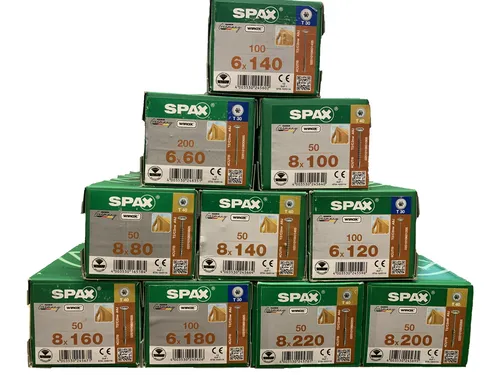 Spax Tellerkopfschraube HI.Force Ø 6 8 x 60 - 450 mm TX T-Star Holzbau Wirox