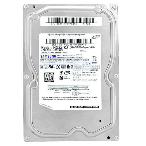 Festplatte Samsung 320Gb HD321KJ 16Mb Cache 7200Rpm SATA II 3,5'' Zoll