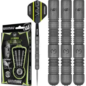 WINMAU MvG Exact 23 Gramm Steeltip Dartpfeile Set - Steel-Dartpfeile mit präzisionsgefertigten Durchmessern, handbearbeiteten Rillen und einzigartiger Sprühbeschichtung für ein perfektes Spielgefühl, ideal für Profis und ambitionierte Spieler.