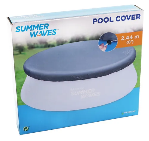 SummerWaves Pool-Abdeckplane Pool Abdeckplane 2,44m für Fast Set Quick Up Poolabdeckung