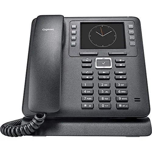 Gigaset Maxwell 3 - IP Telefon, mit bis zu 4 VoIP-Konten - 3,5“-TFT-Farbdisplay - Volltastatur - 10 Funktionstasten für schnelle Bedienung, schwarz