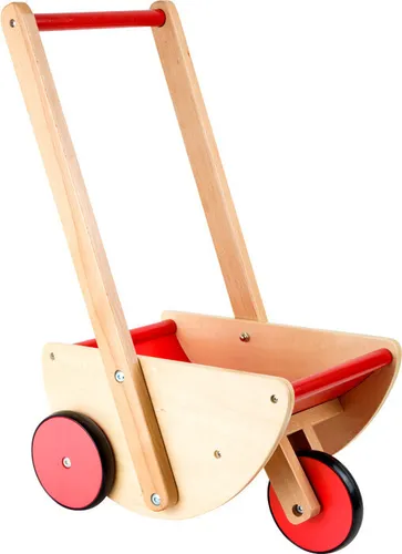 Puppenwagen mit 3 Rädern - Lauflernwagen für Puppen Holzspielzeug Kinder Spielen