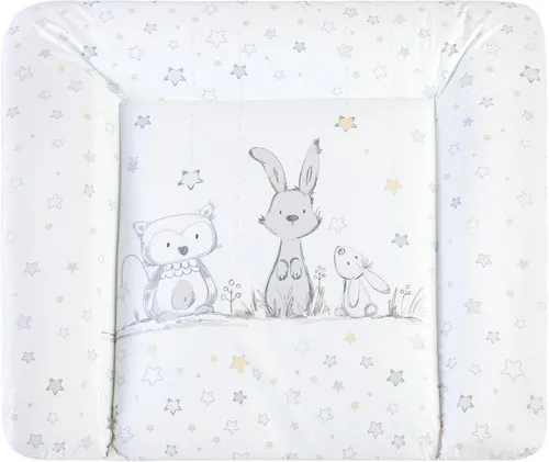 Julius Zöllner Wickelauflage Softy Häschen und Eule - Made in Germany - Wickelauflage für Neugeborene, abwischbar und mit extraweicher Füllung für höchsten Komfort. Ideal für sichere Wickelmomente.