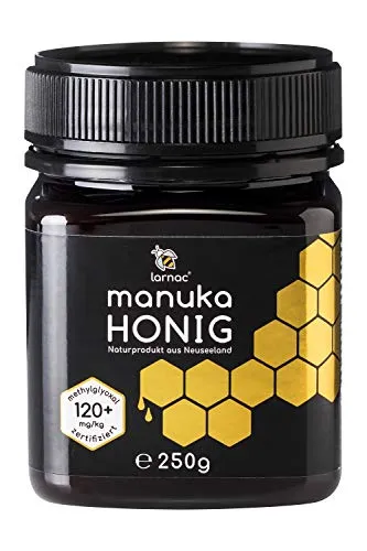 Larnac Manuka Honig 120+ MGO aus Neuseeland, 250g, zertifizierter Methylglyoxalgehalt