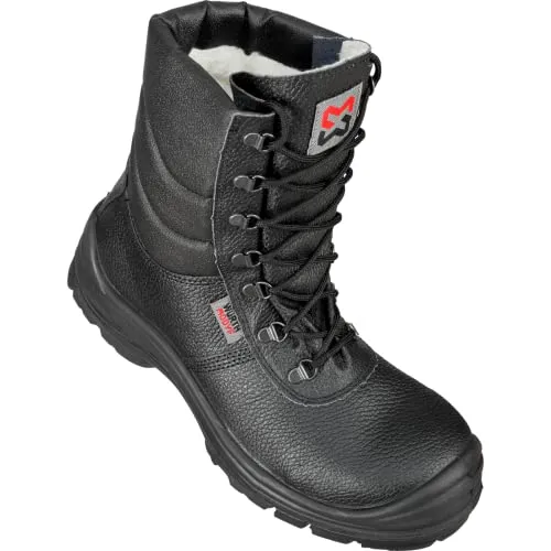 WÜRTH MODYF Winter Sicherheitsstiefel S3 SRC AS - Robuste Arbeitsstiefel für Herren und Damen in Schwarz, Größe 46 - Sicherheitsschuhe der Schutzklasse S3 mit zehenschutz- und durchtrittsicherem Design. Wasserabweisendes Leder und rutschfeste PU-Sohle sorgen für Komfort und Langlebigkeit im Arbeitsalltag.