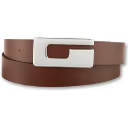 Koppelgürtel mit Gürtelschließe im G-Look, Gr. 80, cognac - Gürtel von BERND GÖTZ, stufenlos verstellbar durch hochwertige Koppelschließe. Robustes Leder und 3 cm Breite machen ihn zum perfekten Accessoire für Jeans und Röcke.