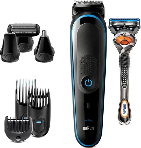 Braun All in one Trimmer 5 MGK5280 9-in-1 (Refurbished A+) - Elektrische Rasierer mit 9 vielseitigen Aufsätzen für präzises Trimmen von Bart, Haaren und Körperbehaarung. Ideal für eine gründliche Pflege und einfache Handhabung.
