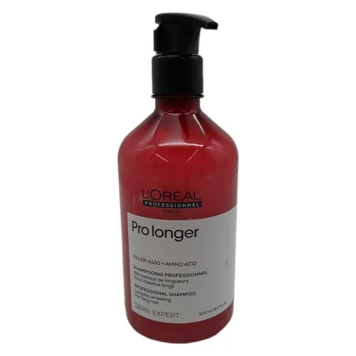 L’oreal Professionnel Pro Longer Shampoo für langes Haar 500ml - Shampoo für alle Haartypen, verstärkt die Haarlängen und sorgt für gesunde, langanhaltende Strähnen. Ideal für die Pflege von langem Haar.