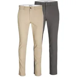JACK & JONES JPSTMARCO JJDAVE 2PK MP Chinohose - Wanderhosen für Herren im 2er-Pack, schlanke Passform mit Stretchanteil für optimalen Komfort und Bewegungsfreiheit.