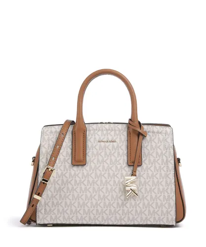 Michael Kors Laila Handtasche elfenbein/braun 30S5G9IS1B-149 - Damen-Schultertaschen aus hochwertigem Canvas, stilvoll und perfekt für den Alltag oder besondere Anlässe.