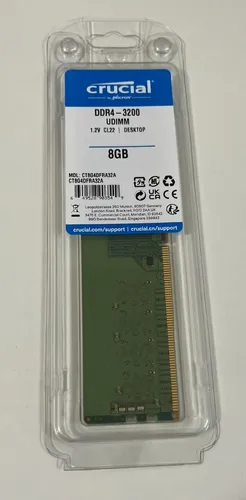 Crucial CT8G4DFRA32A DDR4-RAM 8GB - Arbeitsspeicher (RAM) mit 3200 MHz, bietet bis zu doppelt so schnelle Datenübertragung wie DDR3 und verbessert die Energieeffizienz für Desktop-PCs.
