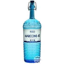 Poli Marconi 42 Gin Stile Mediterraneo - Italienischer Gin mit mediterranen Aromen von Basilikum, Rosmarin und Thymian. Perfekt für kreative Cocktails oder pur genossen.