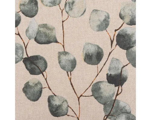SCHÖNER LEBEN. Stoff Tischdeckenstoff Meterware abwaschbar Leinenoptik Eucalyputs 1,40m, beschichtet