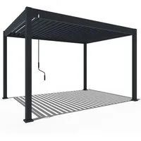 Weide Classic Pergola Aluminium freistehend 3x4m - Moderne Pavillon-Lösung mit stufenlos verstellbaren Lamellen für optimalen UV-Schutz und Lichteinfall. Wetterbeständig und langlebig - ideal für stilvolle Gartenbereiche.
