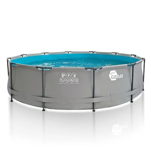 yourGEAR Pool XL Schwimmbecken Ø 457x100 cm - Gartenpool mit Stahlrahmen - Swimmingpools: Robustes Stahlrahmenbecken für den Garten, ideal für Familien und entspannte Sommertage. Sicherheitshinweise beachten!