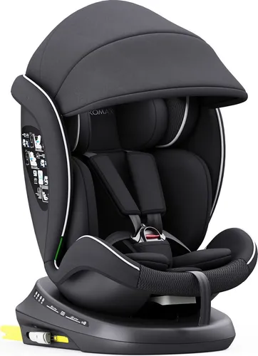 XOMAX 946i Auto Kindersitz 360° Drehbar mit Isofix und Alarmsystem - Kindersitz Gruppe 0+, 1, 2, 3 für Kinder von 0 bis 36 kg, sicher mit ISOFIX und innovativer Haltegurt-Alarmfunktion für maximale Sicherheit unterwegs.